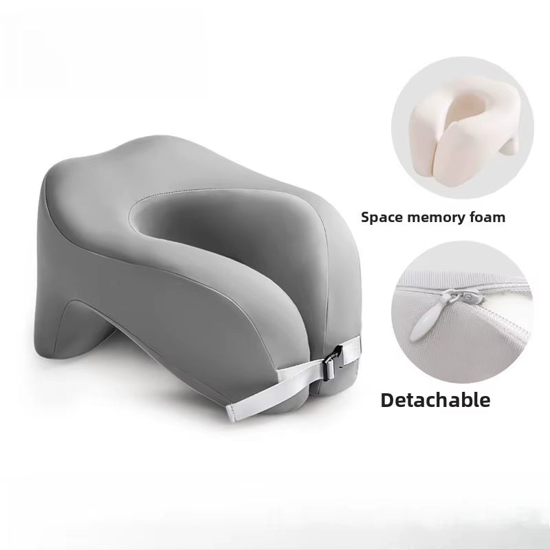 1Pc Memory Foam U-Shaped Pillow, Travel Neck Pillow, Sleeping Pillow, Neck Pillow, Portable Cervical Neck Support Pillow