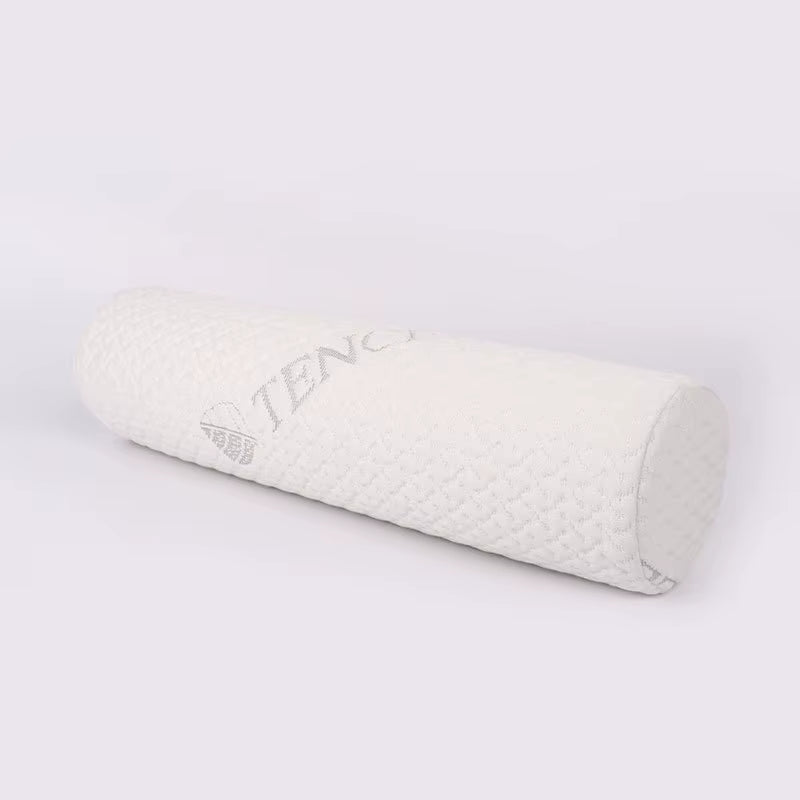 Cervical Neck Roll Memory Foam Pillow Bolster Pillow for Bed Support round Pillows for Bed, Legs, Back and Yoga