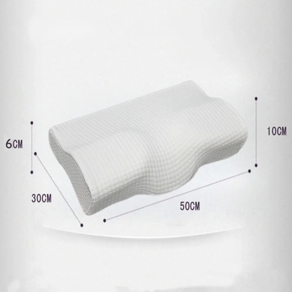 Slow Rebound Memory Foam Pillow for Neck Pain Cervical Contour Pillow anti Snore Side Sleepers Pillows with Washable Pillow Case