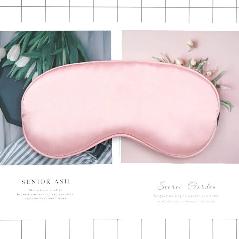 Eye Cover Imitated Silk Sleep Eye Mask Sleeping Padded Shade Patch Eyemask Blindfolds Portable Travel Eyepatch Travel Relax Rest