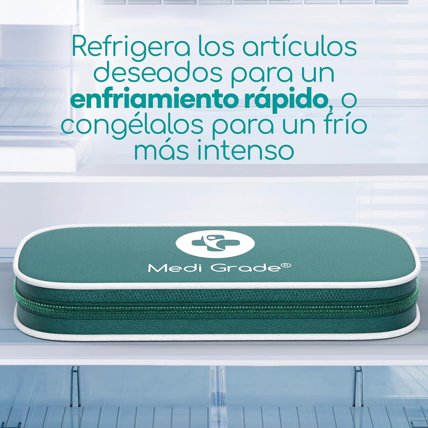 Medi Grade Antifaz De Gel Frío – Máscara De Gel Para Ojos Reutilizable, 2 Parches De Ojos Para Bolsas Y Ojeras, 1 Tejido De Licra, 1 Neceser – Relájate En Casa Con Nuestro Antifaz Relajante