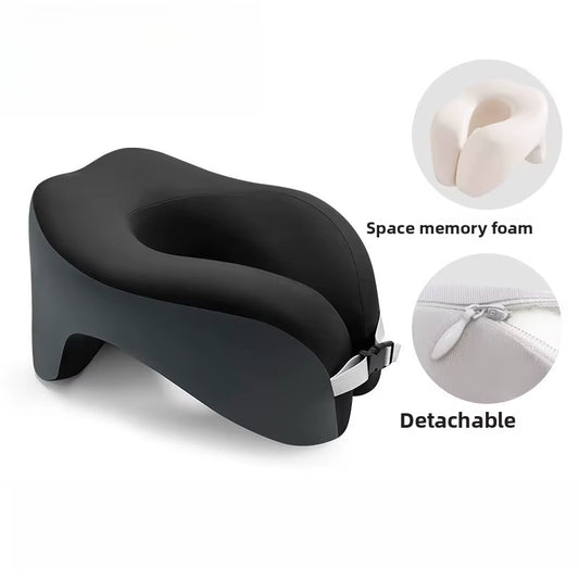 1Pc Memory Foam U-Shaped Pillow, Travel Neck Pillow, Sleeping Pillow, Neck Pillow, Portable Cervical Neck Support Pillow