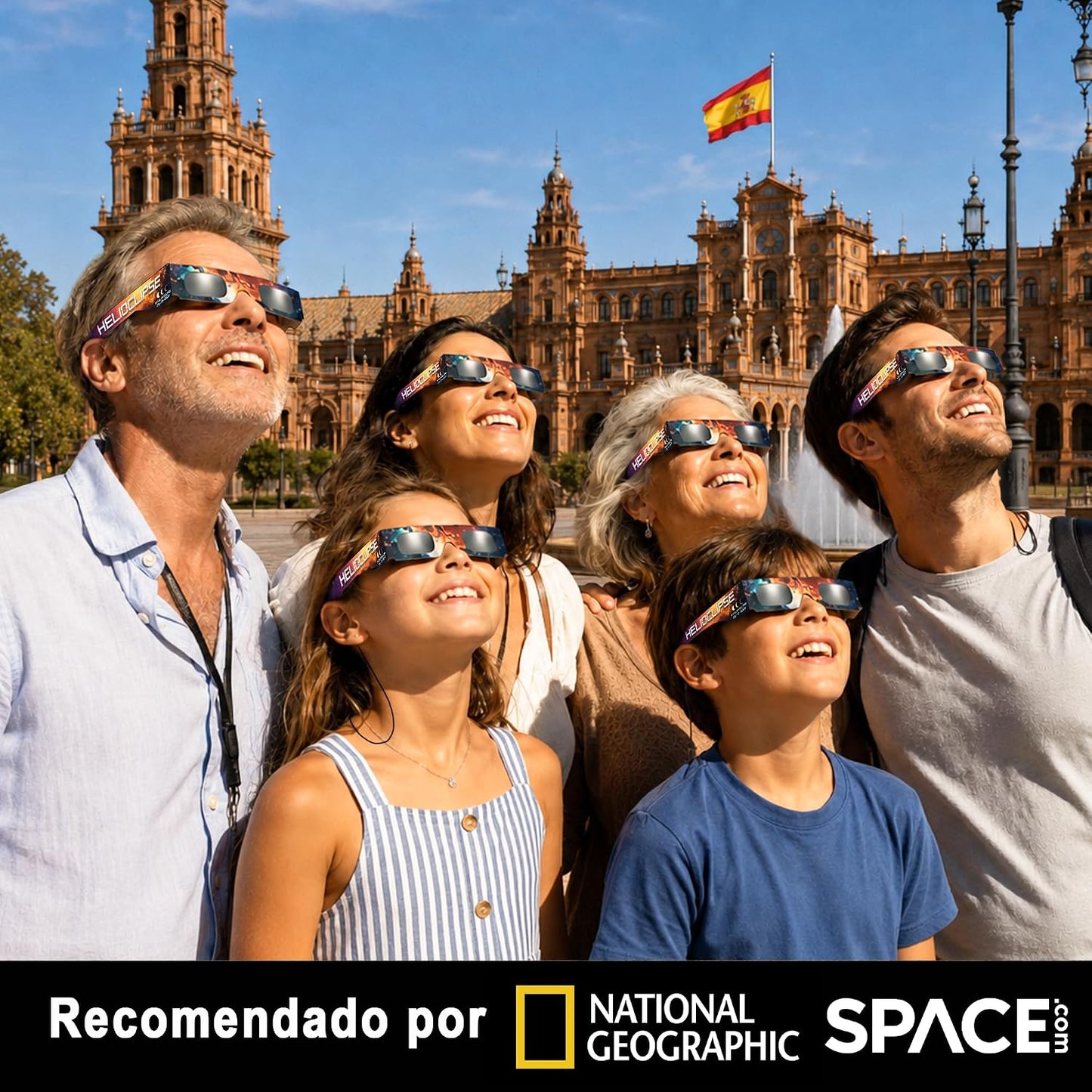 Helioclipse 6/12/25/50/100 Gafas Eclipse Solar Homologadas ISO 12312-2 2026 - Gafas Para Ver Eclipse Solar - Gafas De Eclipse Solar Homologadas