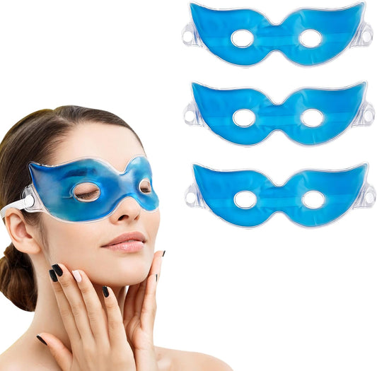 3 Piezas Máscara De Gel Para Ojos, Máscara De Ojos Refrescante Reutilizable, Antifaz De Gel De Calor Y Frío Para Migrañas, Ojeras, Sequedad De Ojos Y Dolor De Cabeza