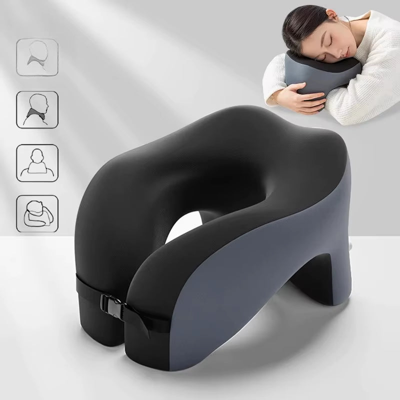 1Pc Memory Foam U-Shaped Pillow, Travel Neck Pillow, Sleeping Pillow, Neck Pillow, Portable Cervical Neck Support Pillow