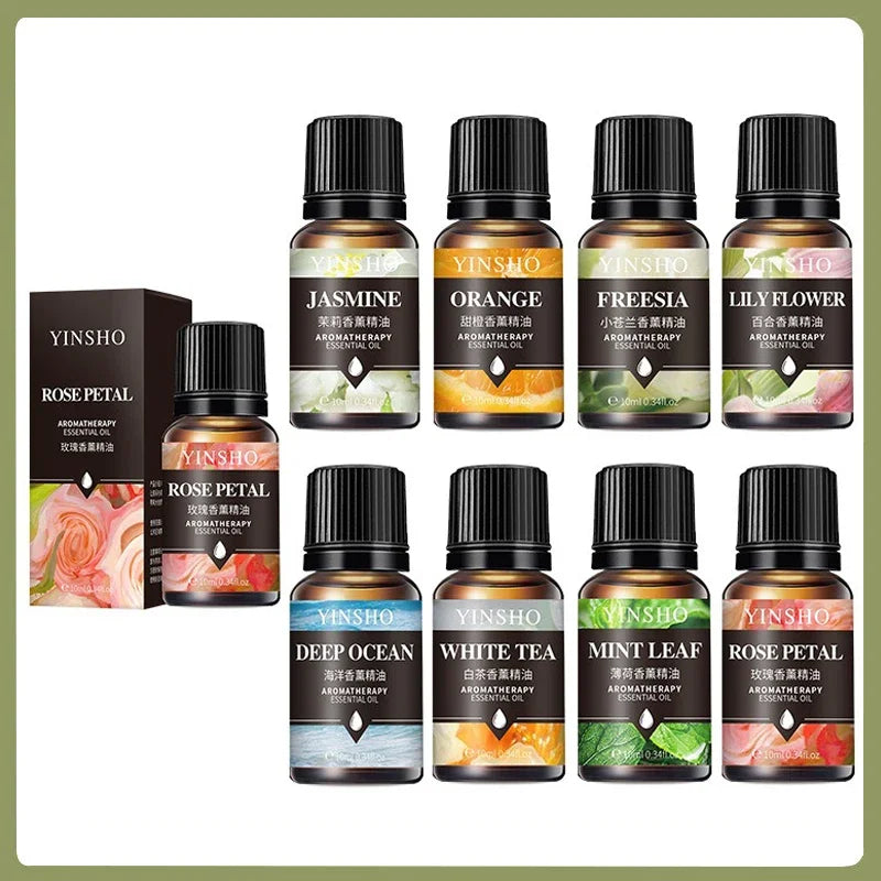 17Flavors 10Ml Essential Oil for Aroma Diffuser Airhumidifier Home Water-Soluble Lavender Rose Car Air Fresheners Perfume Refill
