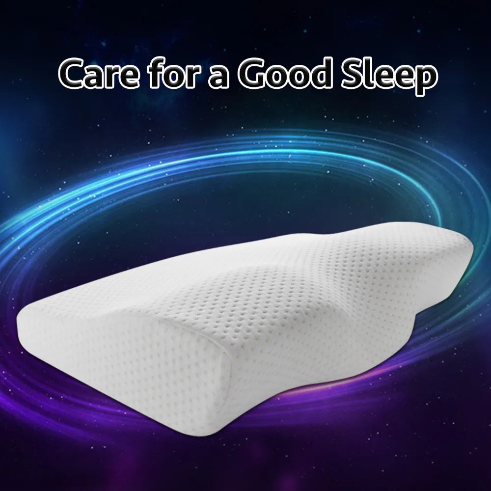 YR Memory Foam Pillow for Sleep Cervical Pillows Butterfly Shaped Memory Pillows Relax the Cervical Spine Adult Slow Rebound