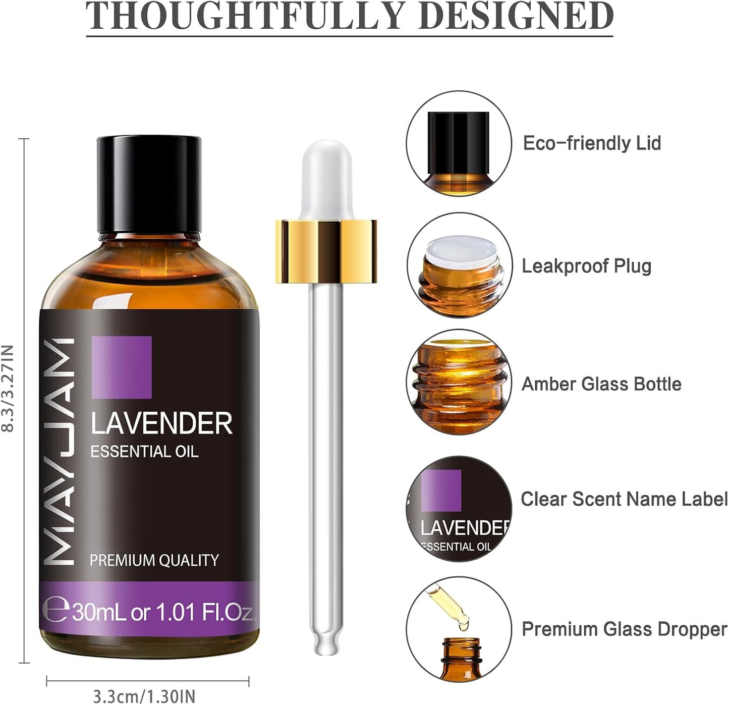 MAYJAM Aceite Esencial De Lavanda 30Ml, Aceite De Lavanda Para Difusor, Humidificador, Bricolaje, Hogar, Accesorios | Aceite De Lavanda Humidificador, Bricolaje, Hogar, Accesorios