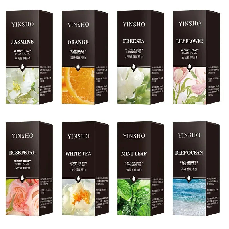 17Flavors 10Ml Essential Oil for Aroma Diffuser Airhumidifier Home Water-Soluble Lavender Rose Car Air Fresheners Perfume Refill