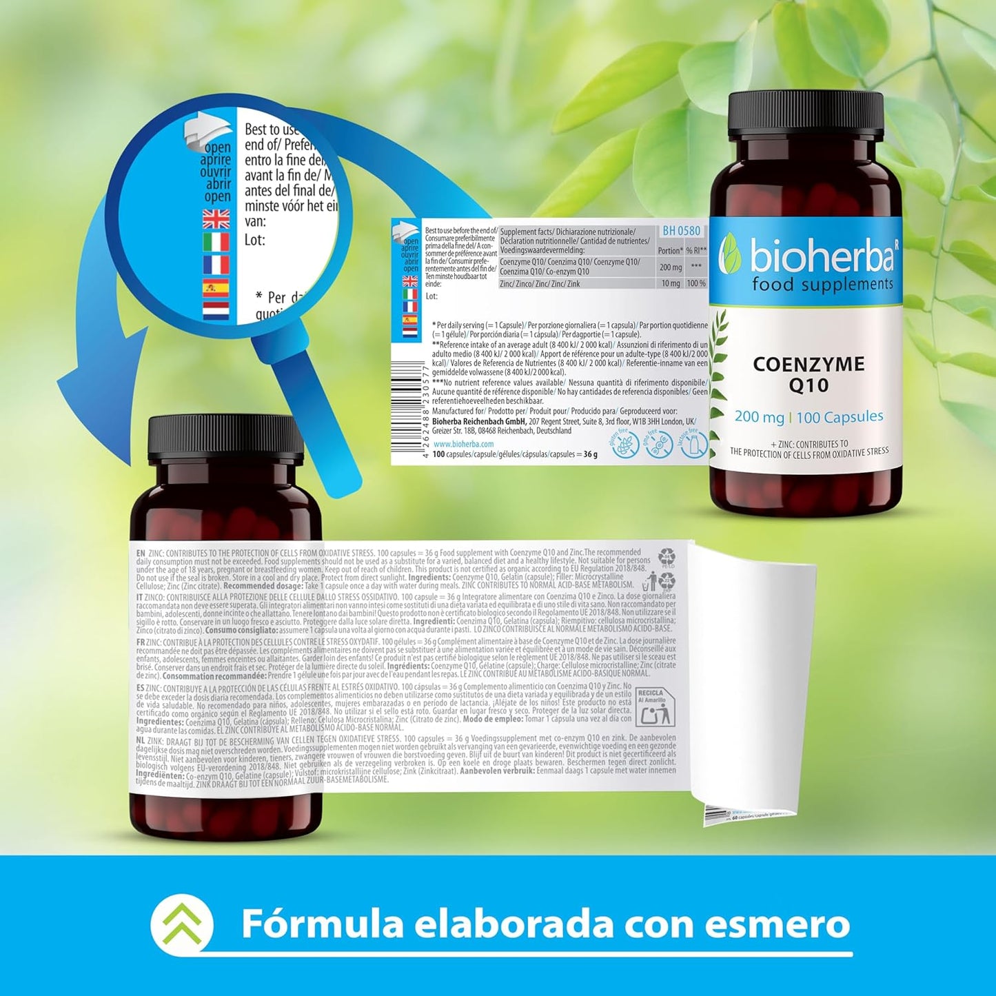 Coenzima Q10 – 100 Cápsulas De 200 Mg | Complemento Con Zinc – Bioherba (1)