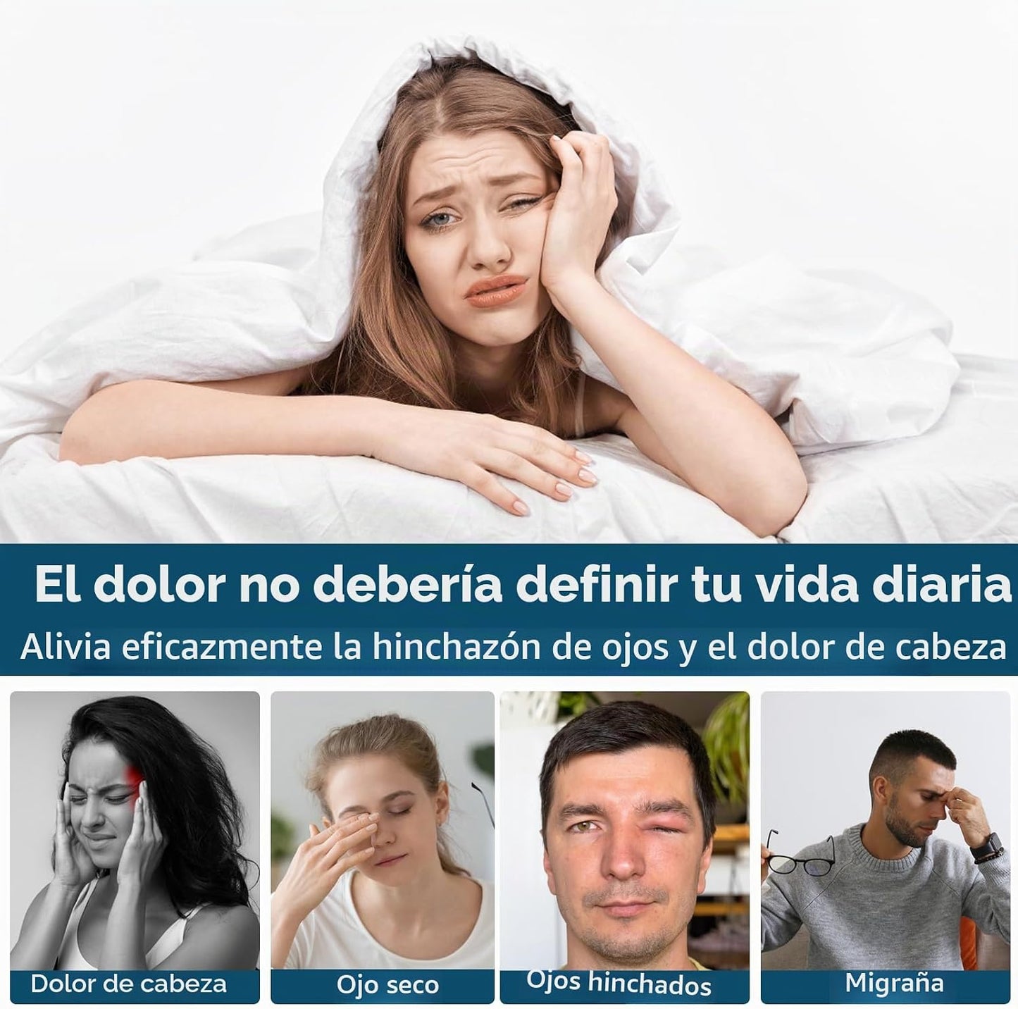 3 Piezas Máscara De Gel Para Ojos, Máscara De Ojos Refrescante Reutilizable, Antifaz De Gel De Calor Y Frío Para Migrañas, Ojeras, Sequedad De Ojos Y Dolor De Cabeza