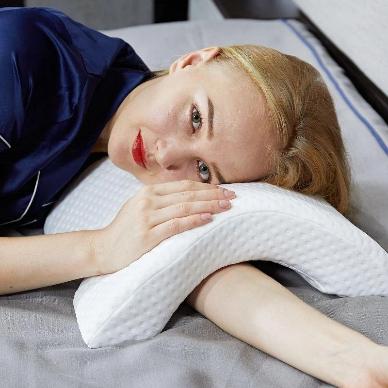 Arm Cuddling Curved Memory Foam Pillow Detachable Slow Tunnel Shaped Top Sale