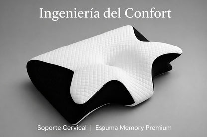 Almohada Cervical de Espuma Viscoelástica – Soporte Ergonómico para Cuello y Columna