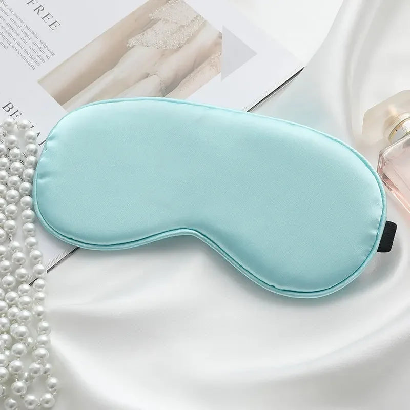 Eye Cover Imitated Silk Sleep Eye Mask Sleeping Padded Shade Patch Eyemask Blindfolds Portable Travel Eyepatch Travel Relax Rest