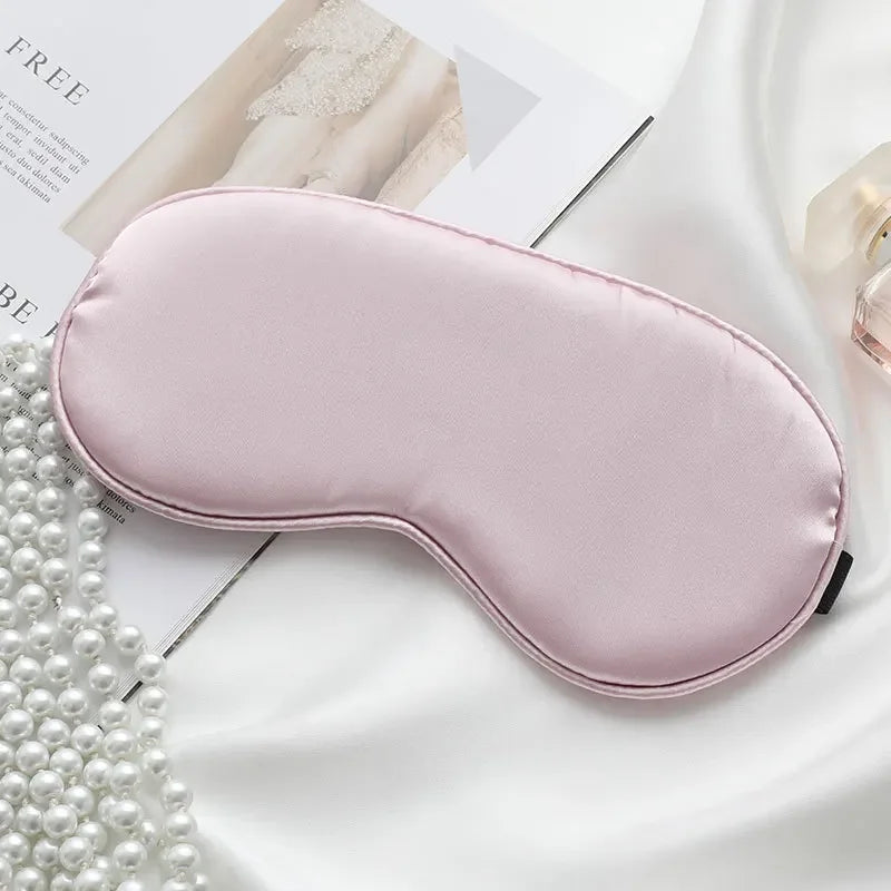 Eye Cover Imitated Silk Sleep Eye Mask Sleeping Padded Shade Patch Eyemask Blindfolds Portable Travel Eyepatch Travel Relax Rest