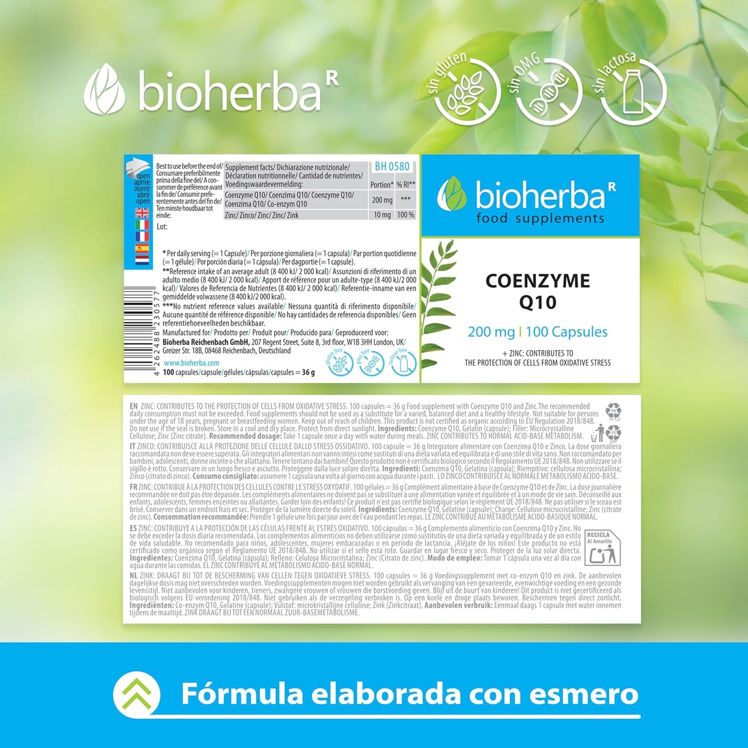 Coenzima Q10 – 100 Cápsulas De 200 Mg | Complemento Con Zinc – Bioherba (1)