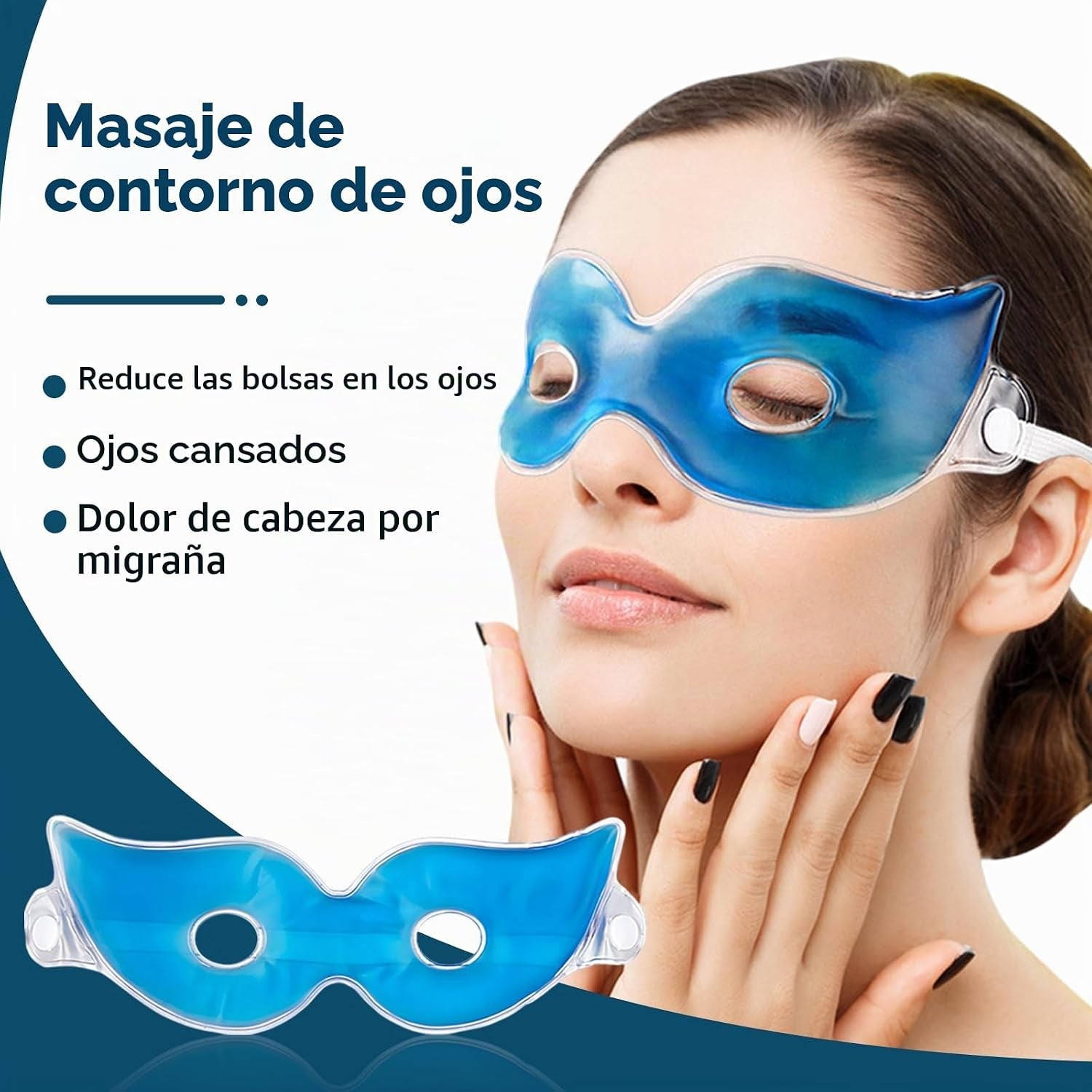 3 Piezas Máscara De Gel Para Ojos, Máscara De Ojos Refrescante Reutilizable, Antifaz De Gel De Calor Y Frío Para Migrañas, Ojeras, Sequedad De Ojos Y Dolor De Cabeza