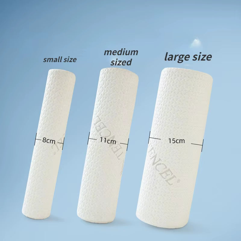 Cervical Neck Roll Memory Foam Pillow Bolster Pillow for Bed Support round Pillows for Bed, Legs, Back and Yoga