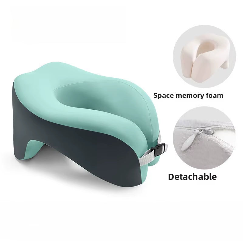1Pc Memory Foam U-Shaped Pillow, Travel Neck Pillow, Sleeping Pillow, Neck Pillow, Portable Cervical Neck Support Pillow