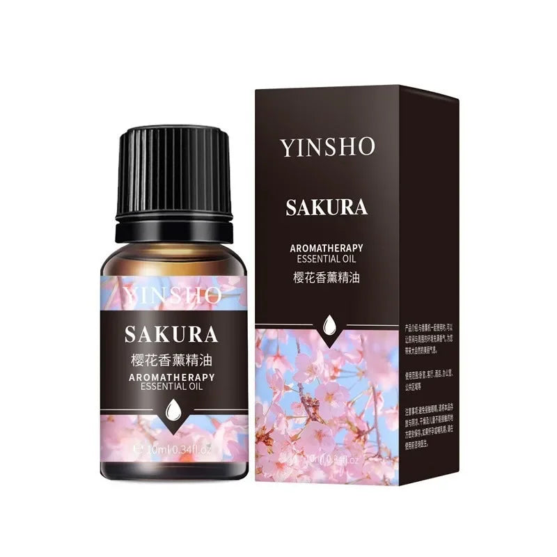 17Flavors 10Ml Essential Oil for Aroma Diffuser Airhumidifier Home Water-Soluble Lavender Rose Car Air Fresheners Perfume Refill