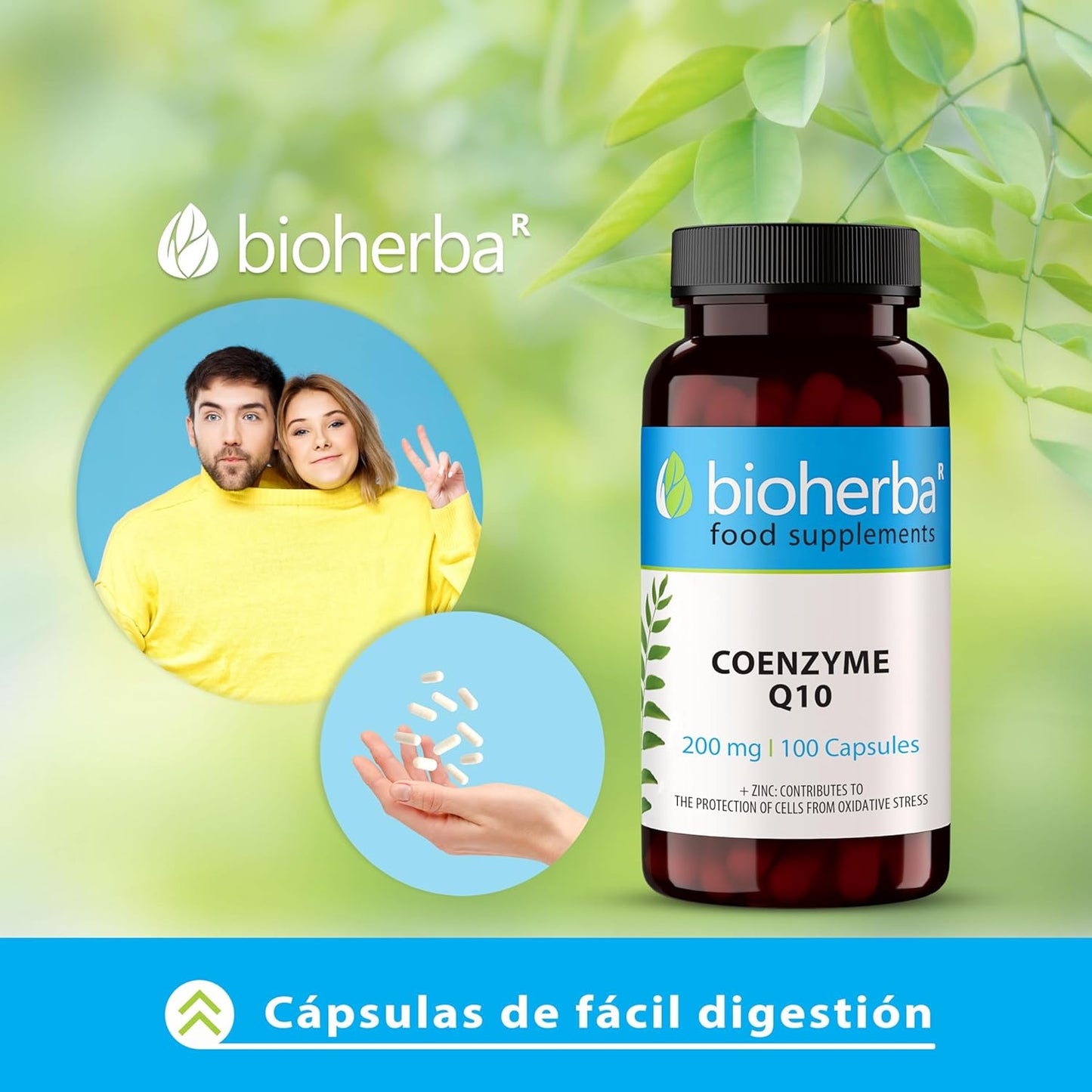 Coenzima Q10 – 100 Cápsulas De 200 Mg | Complemento Con Zinc – Bioherba (1)