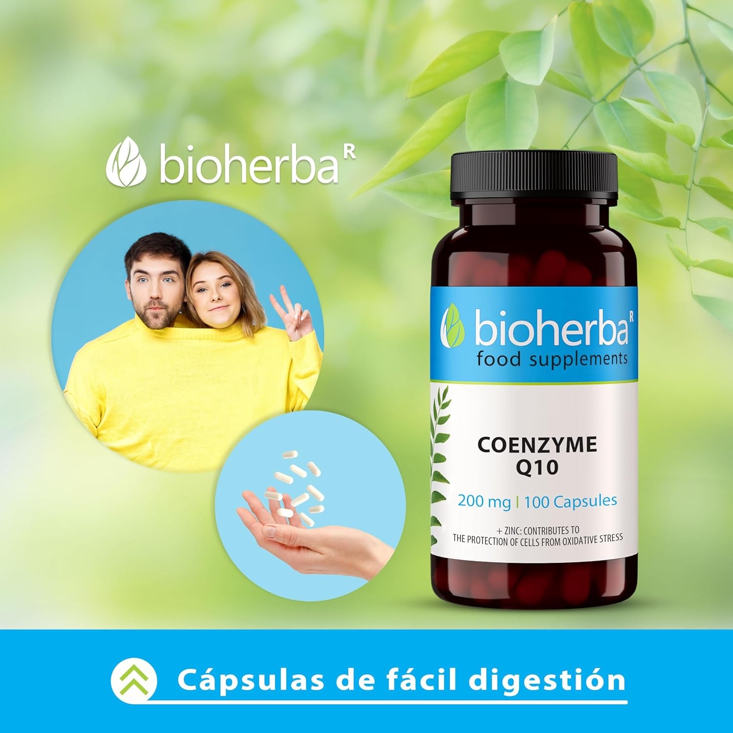 Coenzima Q10 – 100 Cápsulas De 200 Mg | Complemento Con Zinc – Bioherba (1)